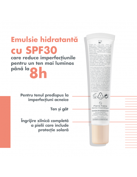 Avene Cleanance women emulsie de zi nuantatoare SPF 30, 40 ml, Pierre Fabre