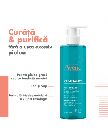 Gel de curatare Avene Cleanance, 400 ml, LAB....