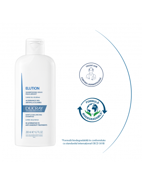 Sampon anti-recidiva Ducray Elution, 400 ml, LAB. PIERRE FABRE FRANTA