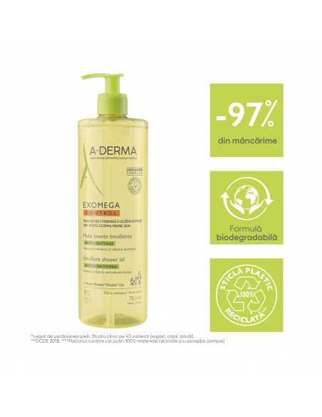 A-Derma Exomega control ulei de dus, 750 ml, LAB. PIERRE FABRE FRANTA