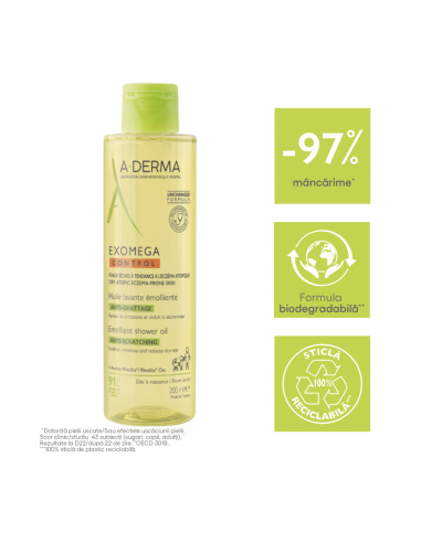 A-Derma Ulei de dus Exomega control, 200 ml,...