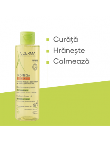 A-Derma Ulei de dus Exomega control, 200 ml,...