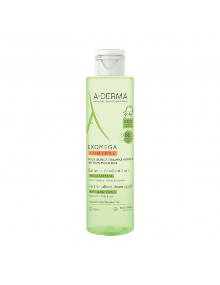 A-Derma Gel spumant 2in1 Exomag control, 200 ml, LAB. PIERRE FABRE FRANTA