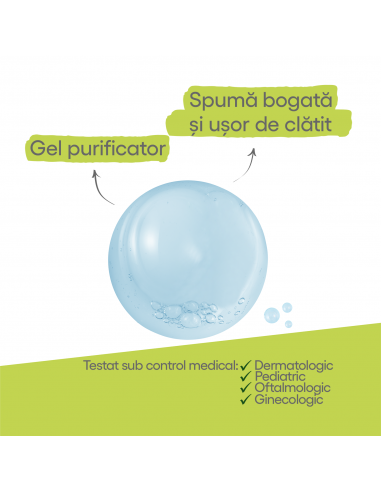 A-Derma Gel spumant 2in1 Exomag control, 200...