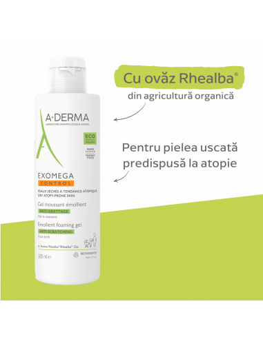 A-Derma Exomega control gel spumant, 500 ml,...