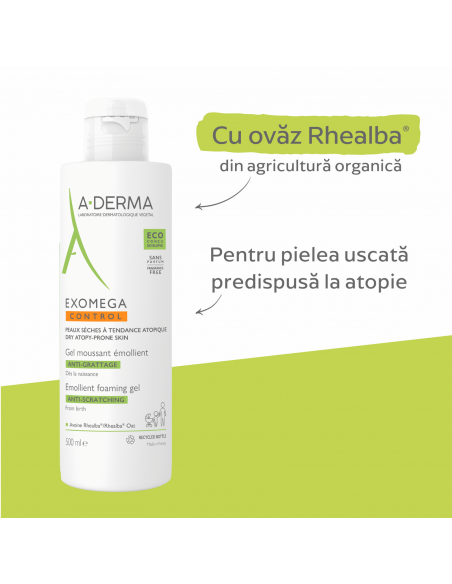 A-Derma Exomega control gel spumant, 500 ml, LAB. PIERRE FABRE FRANTA