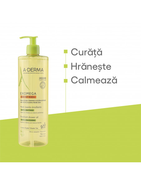 A-Derma Ulei de dus Exomega control, 500 ml, LAB. PIERRE FABRE FRANTA