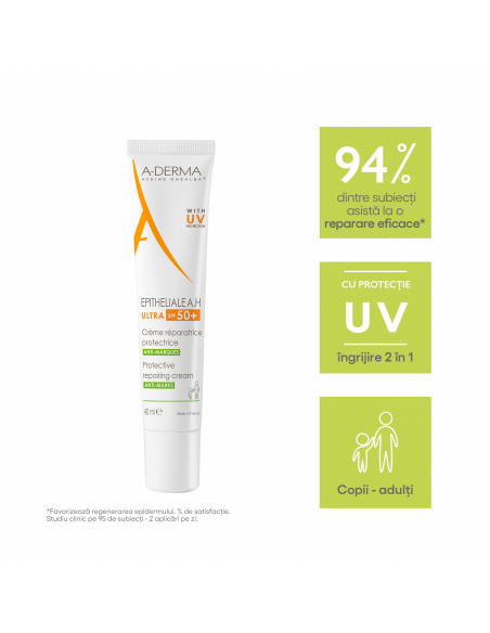 A-Derma Epitheliale AH Ultra SPF50+, 40 ml, LAB. PIERRE FABRE FRANTA