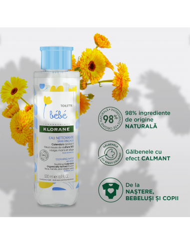 Klorane bebe apa pentru curatare, 500 ml, LAB....