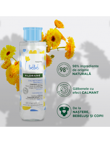 Klorane bebe apa pentru curatare, 500 ml, LAB. PIERRE FABRE FRANTA