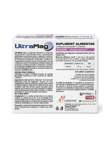 Ultramag 375mg-pulbere, 20 plicuri, LABORMED...