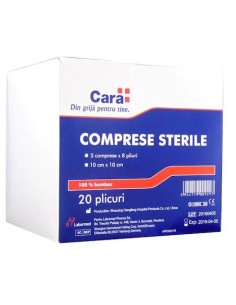 Comprese sterile CARA 10cmx10cm x20buc