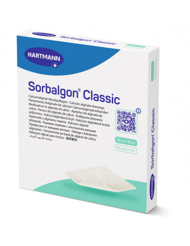 Sorbalgon 10 x 10 cm  - pansament din alginat de calciu, 10 bucati, PAUL HARTMANN AG