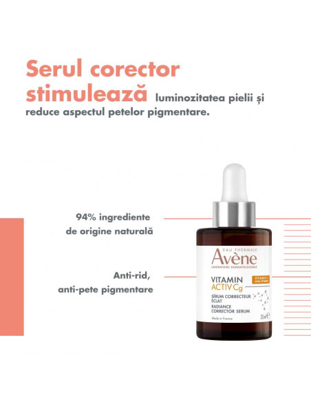 Avene Vitamin Activ Cg ser corector cu efect de luminozitate, 30ml, Lab. Pierre Fabre Franta