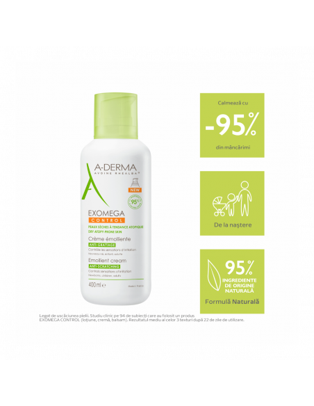 A-Derma Exomega Control crema emolienta, 400ml, Lab. Pierre Fabre Franta