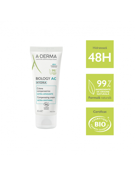 A-Derma Biology AC Hydra crema compensatoare ultra-calmanta, 40ml, Lab. Pierre Fabre Franta