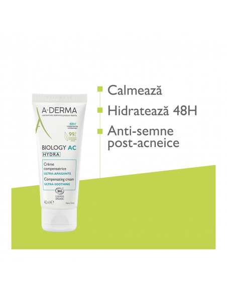 A-Derma Biology AC Hydra crema compensatoare ultra-calmanta, 40ml, Lab. Pierre Fabre Franta