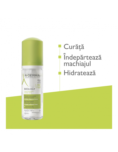A-Derma Biology spuma de curatare hidra-protectoare, 150ml, Lab. Pierre Fabre Franta