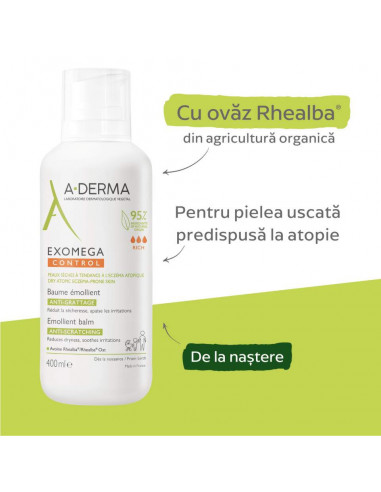 A-Derma Exomega Control balsam emolient, 400ml,...