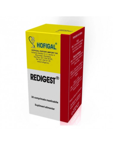 Redigest, 30 comprimate masticabile, Hofigal