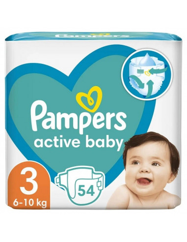 Pampers nr 3 active baby, 54 bucati