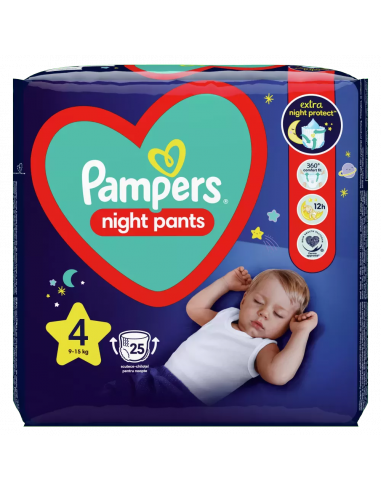 Pampers nr 4 night pants, 25 bucati