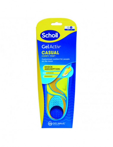 Scholl branturi gel activ casual - marimea L, 2 bucati
