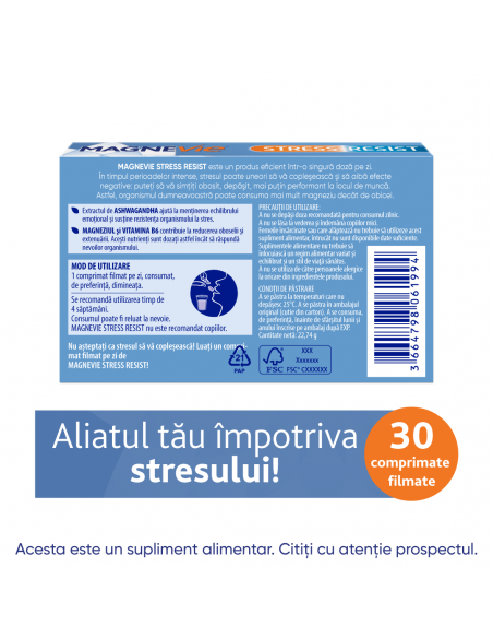 MagneVie Stress Resist — 30 comprimate filmate