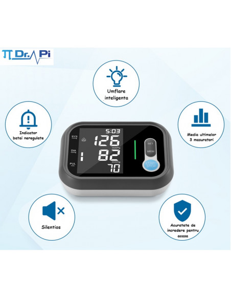 Tensiometru automat de brat cu adaptor RJA00, Dr. Pi