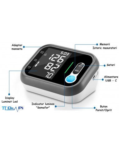 Tensiometru automat de brat cu adaptor RJA00,...