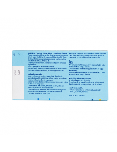 Magne B6 premium x 30cpr filmate, Sanofi Romania S.R.L. - Romania