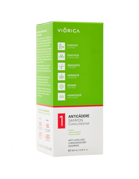 Viorica sampon complementar anticadere, 300 ml, Viorica Cosmetics