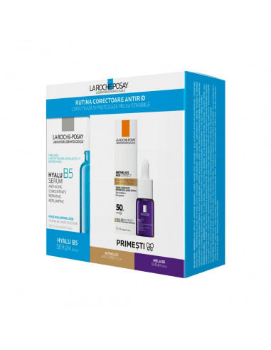 Roche posay pachet hyalu b5 ser, 30ml + anthelios age correct, 15ml + mela b3 ser, 10ml, La Roche Posay