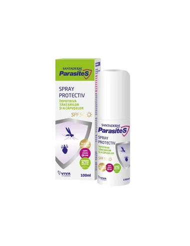 Santaderm parasites spray protectiv tantari&capuse spf50, 100ml, Vitalia SA Ploiesti