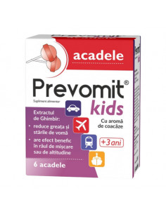 Prevomit kids cu aroma de coacaze 3ani+, 6 acadele, Zdrovit