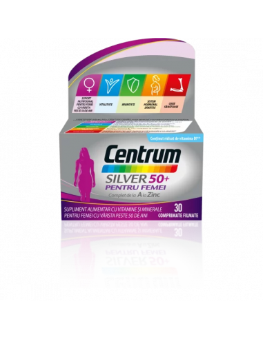 Centrum silver 50+ femei, 30 cpr, Haleon