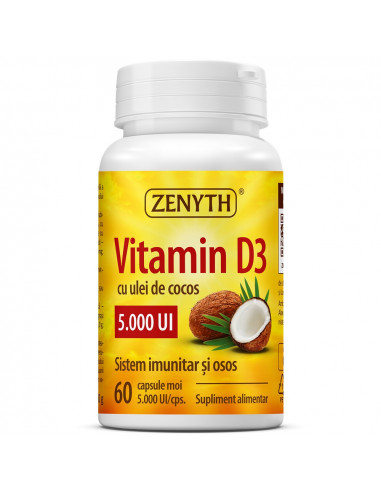 Vitamina d3 5000UI, 60capsule, Zenyth