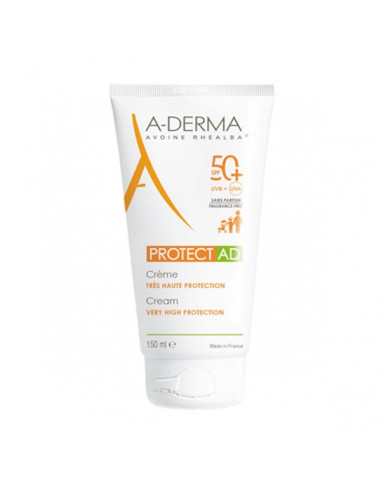 Crema pentru protectia solara a pielii atopice cu SPF 50+ Protect AD, 150 ml, A-Derma, Lab. Pierre Fabre