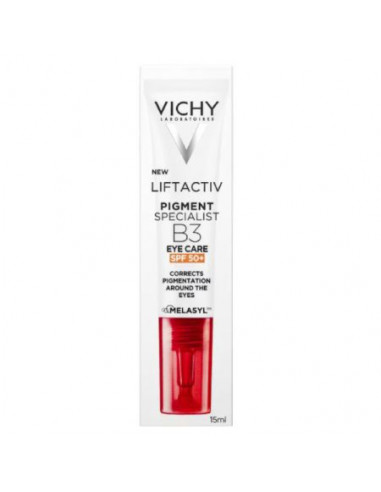 Crema cu efect antirid pentru conturul ochilor cu SPF 50 Liftactiv B3, 15 ml, Vichy, La Roche-Posay