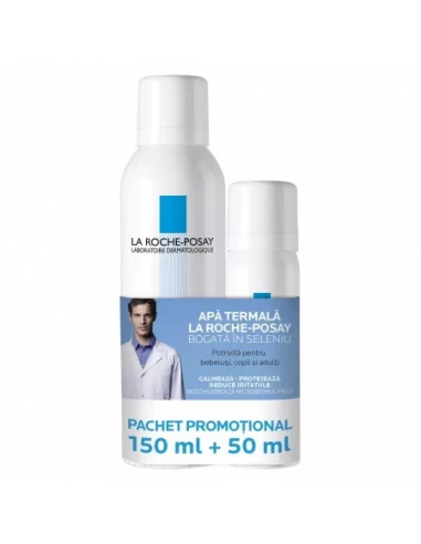Pachet Apa termala cu efect de calmare si protejare pentru piele sensibila, 150 ml + 50 ml, La Roche-Posay