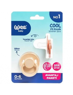 Set 2 suzete din silicon rotunde nr. 1 – Wee Baby cod 617