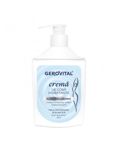 Crema corp hidratanta cu acid hialuronic Gerovital,300 ml, Farmec