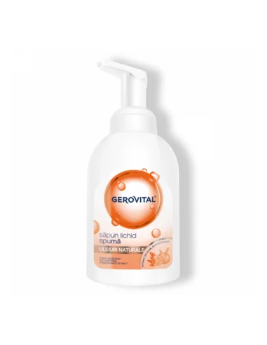 Sapun lichid spuma uleiuri naturale Gerovital, 300 ml, Farmec