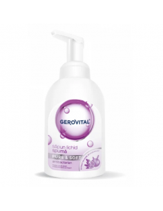 Sapun lichid spuma pure&soft Gerovital, 300 ml, Farmec