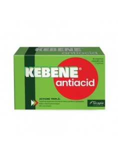 Kebene antiacid, 40 comprimate, Terapia