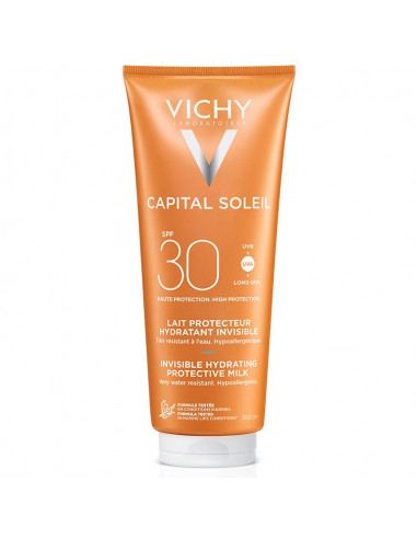 Lapte hidratant Vichy Capital Soleil pentru fata si corp SPF30, 300 ml, La Roche-Posay
