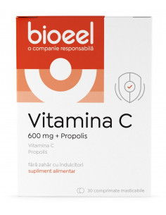 Vitamina C cu propolis, 600 mg, 30 comprimate...