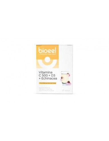 Vitamina C 500 + D3 + Echinacea, 15 plicuri, Bioeel