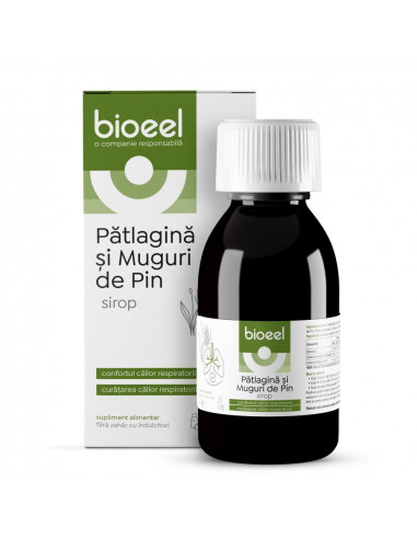 Sirop de patlagina si muguri de pin, 120 ml, Bioeel