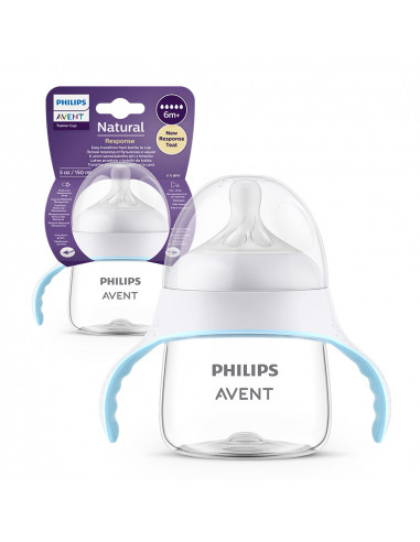 Cana de tranzitie cu manere ergonomice pentru +6 luni Natural Response SCF263/61, 150ml, Philips Avent